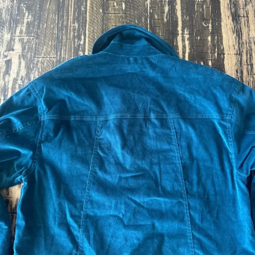We The Free by FREE PEOPLE - Oversized Teal Corduroy Snap Jacket – Size SMALL